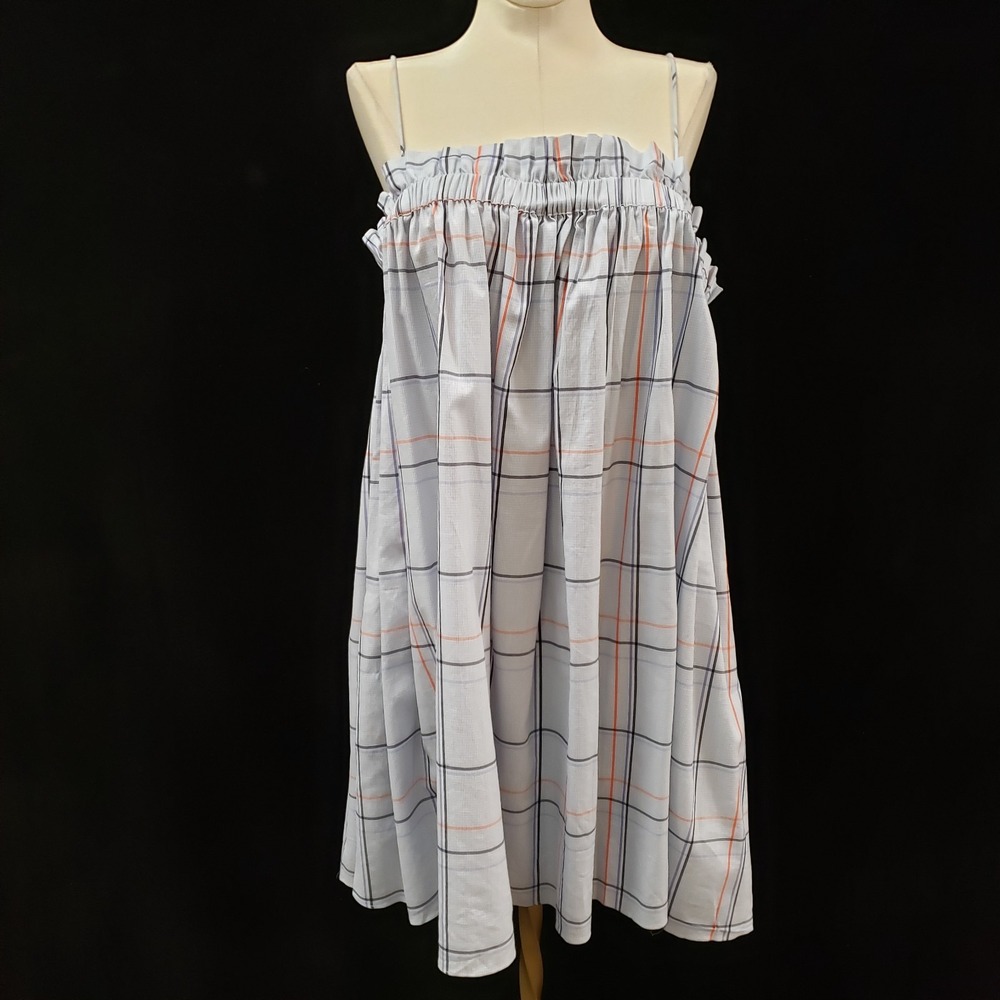 Camilla And Marc Womens Twee Academia Milla Check Mini Dress Size 8 Blue NWT